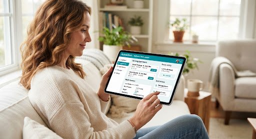 Patient portal on a tablet.